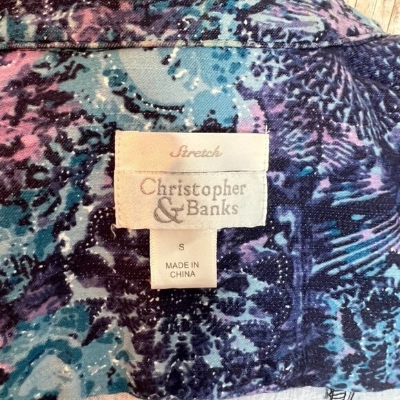 Christopher & Banks Blue and Purple Jacket size Small - Picture 4 of 4